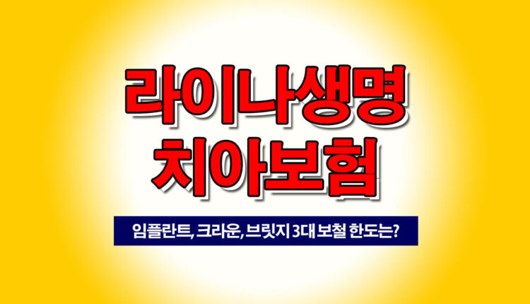 라이나생명 치아보험 임플란트, 보험료 치아보험 비교 사이트